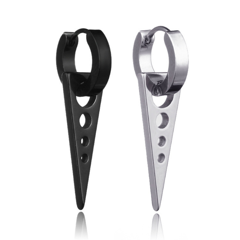Korean Fashion Titanium Steel Pendant Triangle Punk Stud Earrings Men's Black Personality Without Piercing Clip On Earrings 1pcs
Korean Fashion Titanium Steel Pendant Triangle Punk Stud Earrings Men's Black Personality Without Piercing Clip On Earrings 1pcs