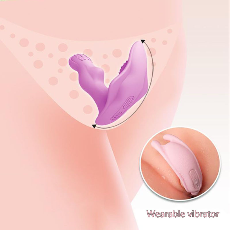 Wearable Butterfly Dildo Vibrator Adult Sex Toys for Women G Spot Clitoris Stimulator Wireless Remote Control Vibrator Panties Y200410