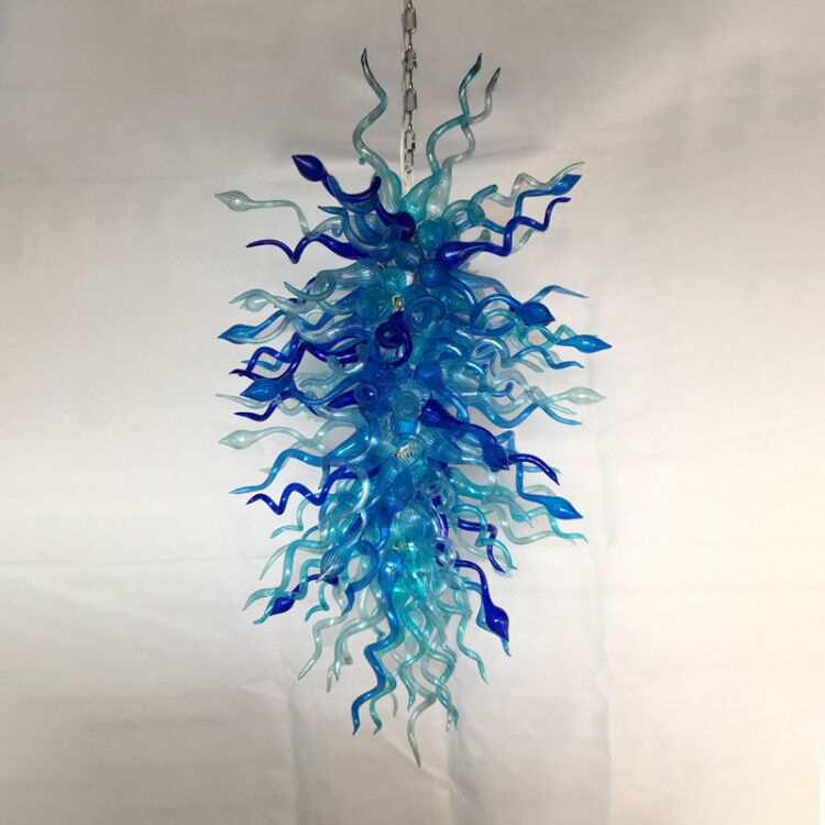 Blue Colors Murano Pendant Lamp Artistic Lighting Hand Blown Glass Modern LED Chandeliers Kitchen Hotel Decor
