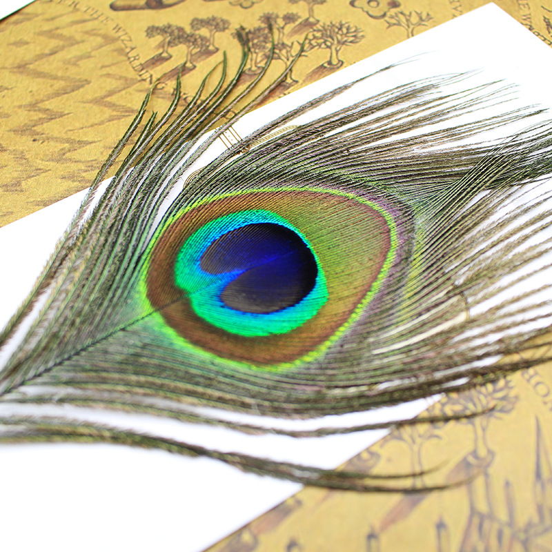 Feather Ballpoint Pen Color ink Pen Stationery Peacock Feathers Shape Pens For Individuality Student Christmas Birthday Gift 11 inch