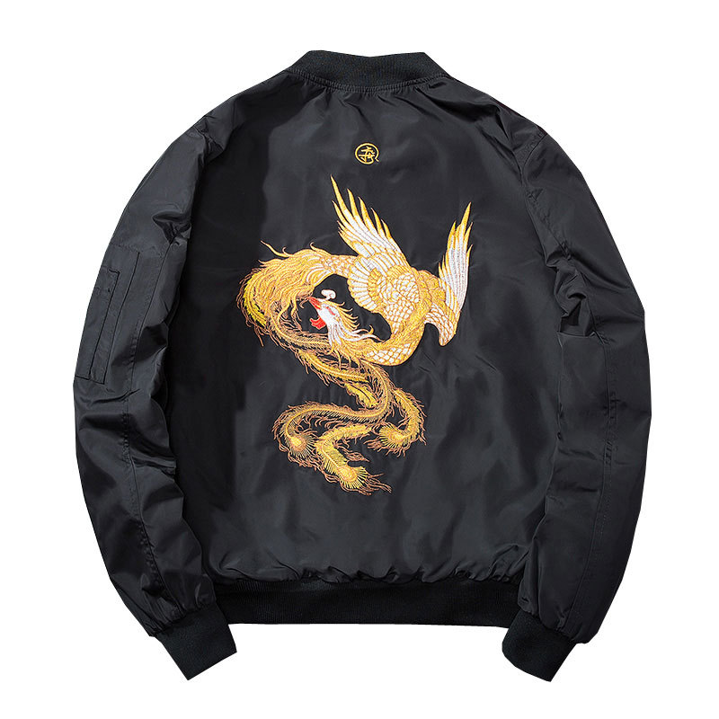 Spring High Street Phoenix Hip Hop Bomber Jackets XS-XXXL Embroidery Jacket Coat Plus Size Casual Outwear, Black
Spring High Street Phoenix Hip Hop Bomber Jackets XS-XXXL Embroidery Jacket Coat Plus Size Casual Outwear, Black