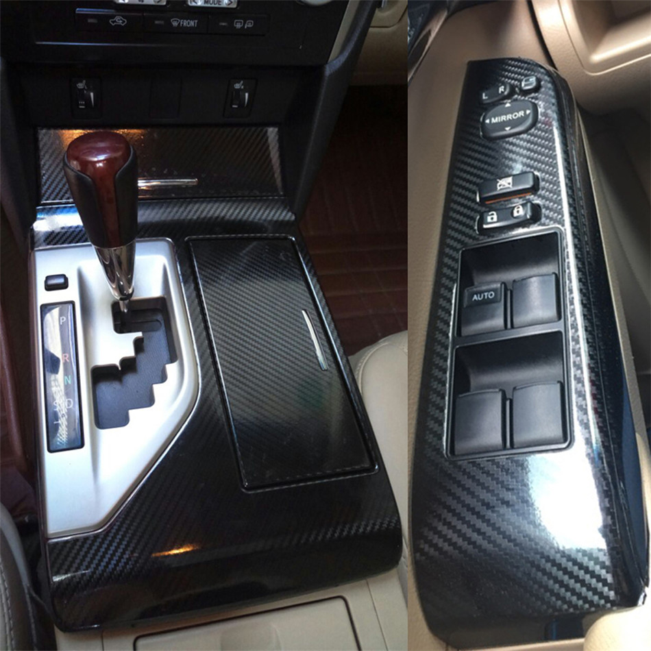 For Toyota Camry XV50 2012-2016 Interior Central Control Panel Door Handle 5DCarbon Fiber Stickers Decals Car styling Accessorie