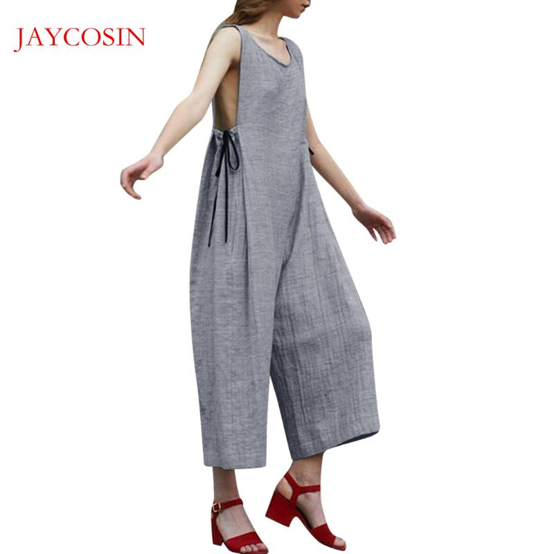 JAYCOSIN Clothes Women 2020 Solid Color Bowknot Jumpsuit Women Sexy O-Neck Sleeveless Loose Rompers Jumpsuit Summer E20, Gray
JAYCOSIN Clothes Women 2020 Solid Color Bowknot Jumpsuit Women Sexy O-Neck Sleeveless Loose Rompers Jumpsuit Summer E20, Gray
