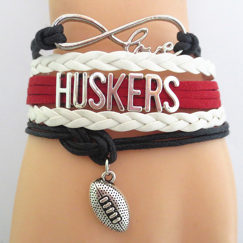 Jewelry Infinity Love Huskers Football Team College Bracelet Red White Wristband Friendship Gifts B09199
Jewelry Infinity Love Huskers Football Team College Bracelet Red White Wristband Friendship Gifts B09199