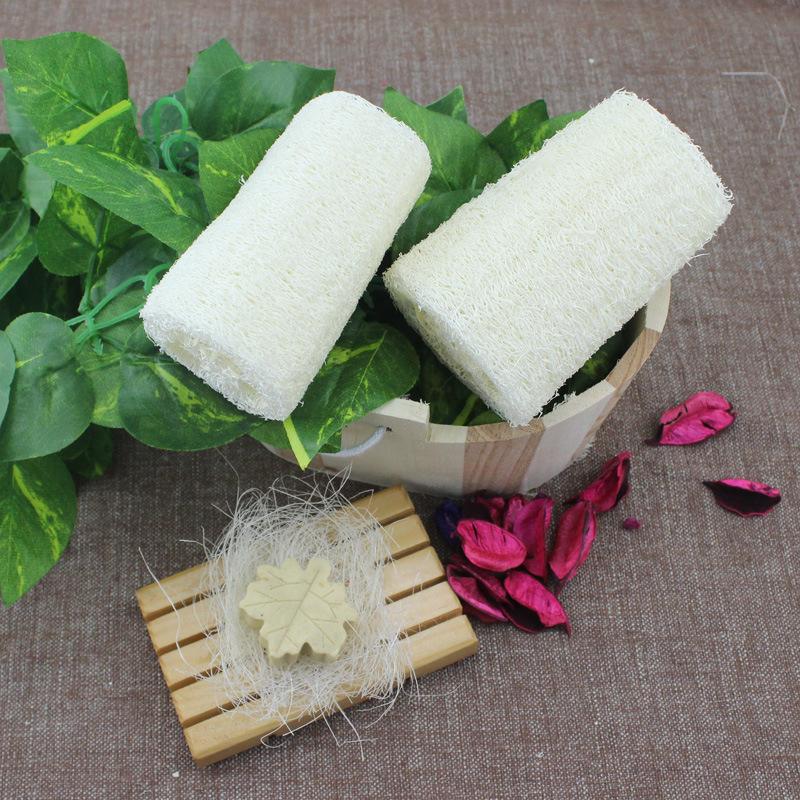 5 Inches Natural Flatten Loofah Dish Cleaning Brush Dishwashing Ball Washing-up Loofah Sponge Bath Shower Tool LJJA-AAA990