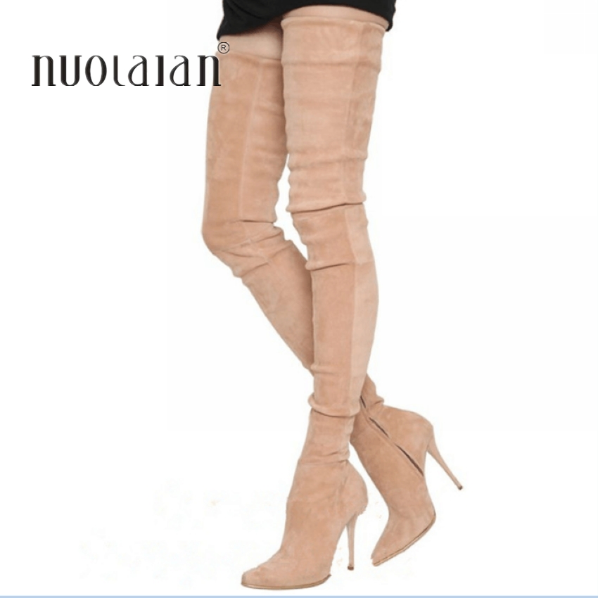 2019 Stretch Suede Leather Thigh High Heels boots Women Winter Boots Stiletto Heels Sexy Over the Knee Female Shoes, Cccx3 gray
2019 Stretch Suede Leather Thigh High Heels boots Women Winter Boots Stiletto Heels Sexy Over the Knee Female Shoes, Cccx3 gray