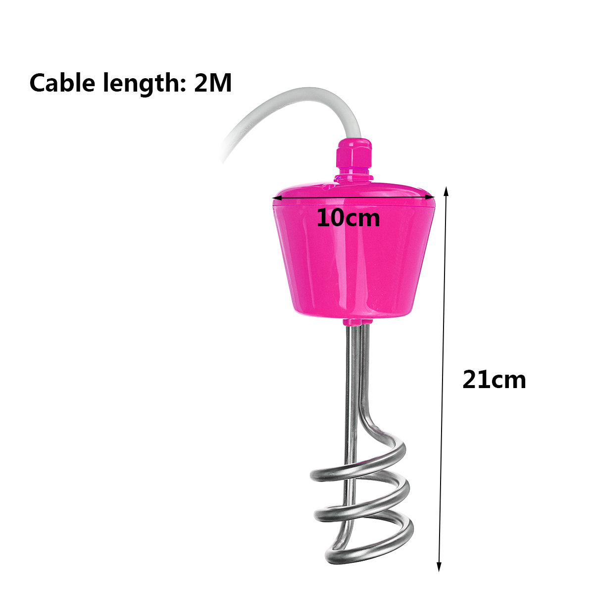 2000W Suspension Immersion Water Heater Stainless Steel for Inflatable Pool Tub