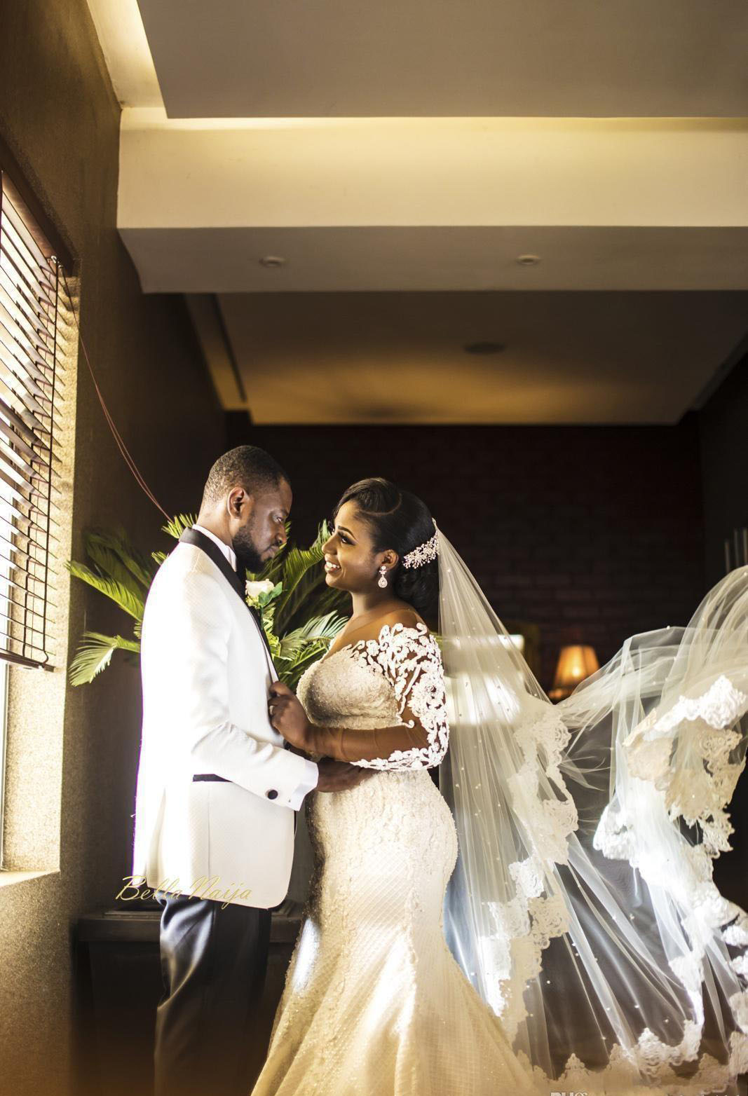 African Black Girl Lace Wedding Dresses 2020 Mermaid Long Sleeves Garden Country Bride Bridal Gowns Custom Made Plus Size