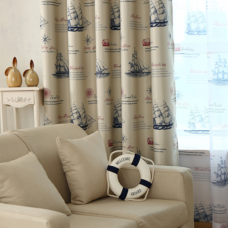 Ready Made Nautical Style Vintage Print Ship Pattern Curtains and Drapery for Living Room Bedroom Kitchen Door Window Treatments, 1 pc tulle
Ready Made Nautical Style Vintage Print Ship Pattern Curtains and Drapery for Living Room Bedroom Kitchen Door Window Treatments, 1 pc tulle