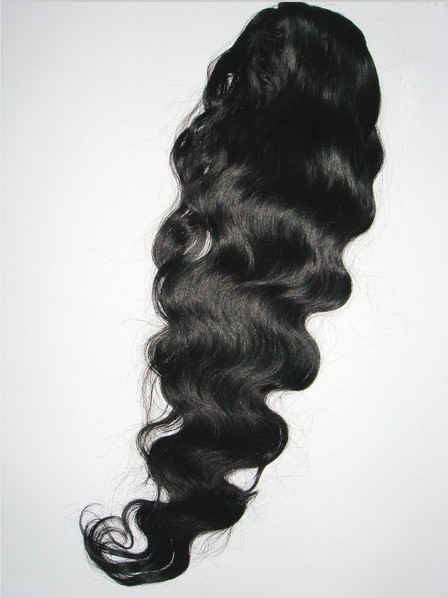 140g natural ponytail women hair extension clip in Body wave drawstring human hair brazilian remy hair 8A Grade