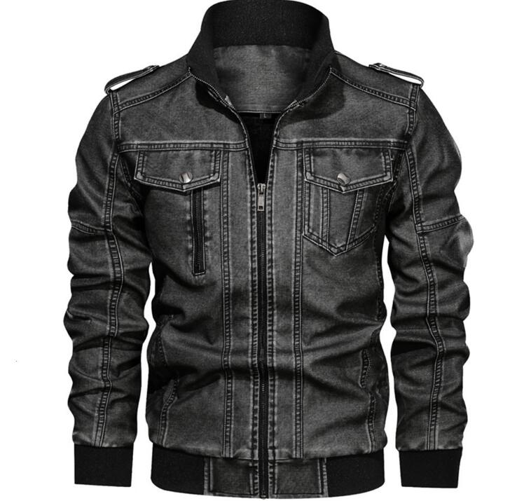 Men's Denim Jacket Big Size Solid Causal Washed Leather Jacket With Stand Collar Casacas Para Hombre Chamarra Hombre, Black;brown
Men's Denim Jacket Big Size Solid Causal Washed Leather Jacket With Stand Collar Casacas Para Hombre Chamarra Hombre, Black;brown