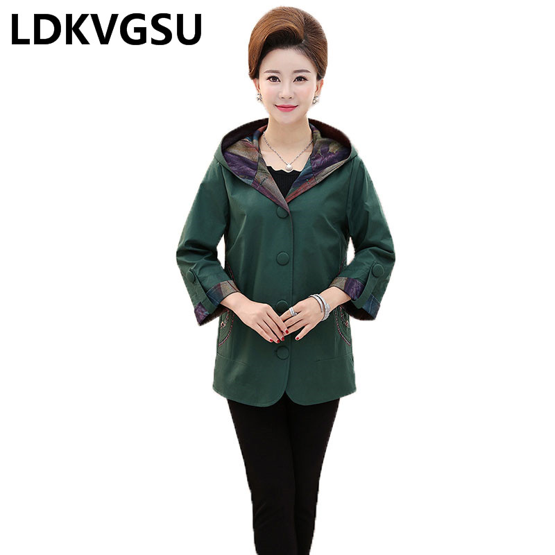 2018 Spring Autumn Women Trench Coat New Fashion Solid Color Hooded Casual Plus Size 5XL Middle Aged Mother Windbreaker Is897, Rose red trench coat
2018 Spring Autumn Women Trench Coat New Fashion Solid Color Hooded Casual Plus Size 5XL Middle Aged Mother Windbreaker Is897, Rose red trench coat