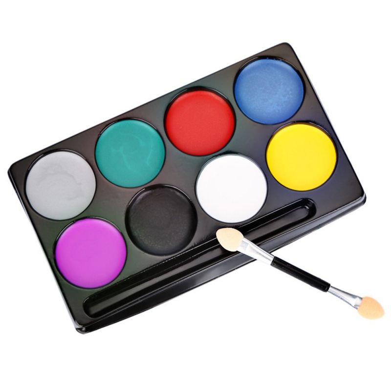 Face Paint Makeup Non-toxic Water Paint Oil Halloween Christmas Party Fancy Dress Devil Fans Body Face Painting Primer 8 Colors
