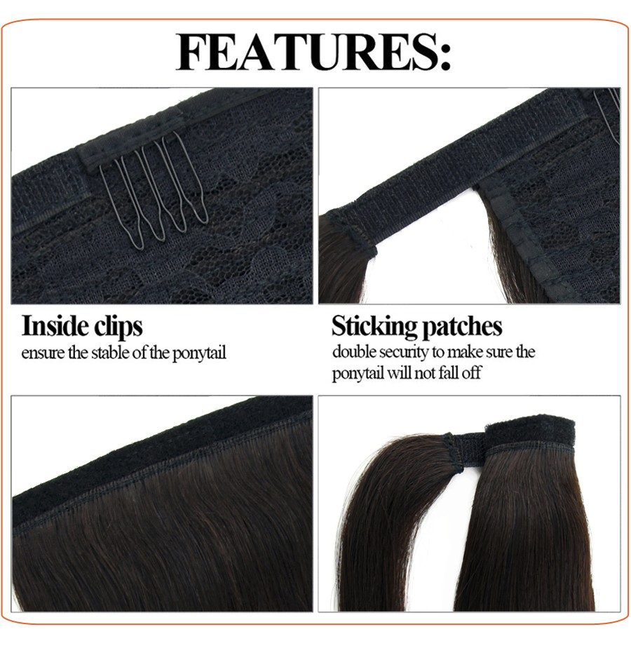 Long Ponytail Extensions for Black Women 100 Human 22 inch Curly Wrap Around Black Ponytail Corn Wave Ponytail Hairpiece 140g