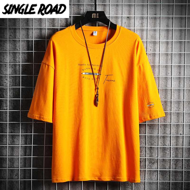 SingleRoad Man's Orange T-shirt Men Oversized Cotton Hip Hop Japanese Streetwear Harajuku Tshirt Men's T-shirt Print T Shirt Men
SingleRoad Man's Orange T-shirt Men Oversized Cotton Hip Hop Japanese Streetwear Harajuku Tshirt Men's T-shirt Print T Shirt Men