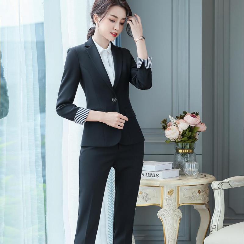 Women' Suits & Blazers Professional Women Pant Suit Set Apricot Jackets And Trousers 2 Piece Sets For Office Lady Business El Interview Wor, Blue blazer
Women' Suits & Blazers Professional Women Pant Suit Set Apricot Jackets And Trousers 2 Piece Sets For Office Lady Business El Interview Wor, Blue blazer