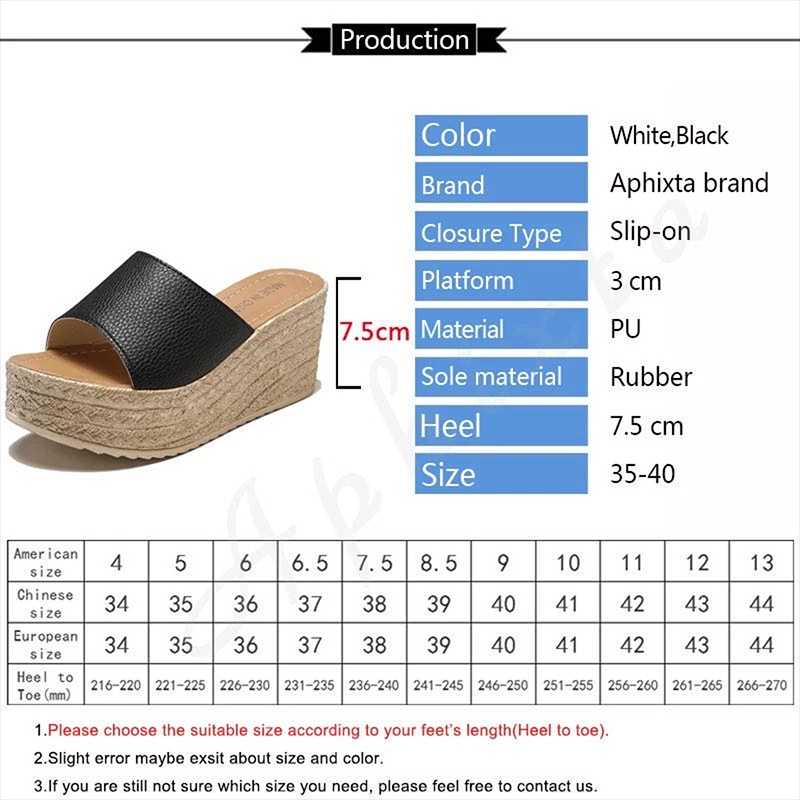 Slippers 2021 Summer Woman Shoes Platform Wedge Beach High Heels Women Slipper Ladies Cork Gold Heel Flip Flop Sandals