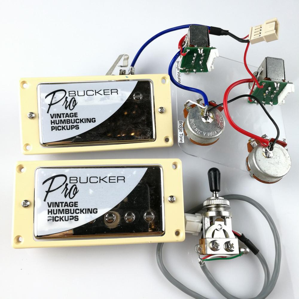 Rare Chrome ProBucker Alnico Electric Guitar Vintage Humbucking Pickups with Pro Wiring Harness 1 Set
Rare Chrome ProBucker Alnico Electric Guitar Vintage Humbucking Pickups with Pro Wiring Harness 1 Set