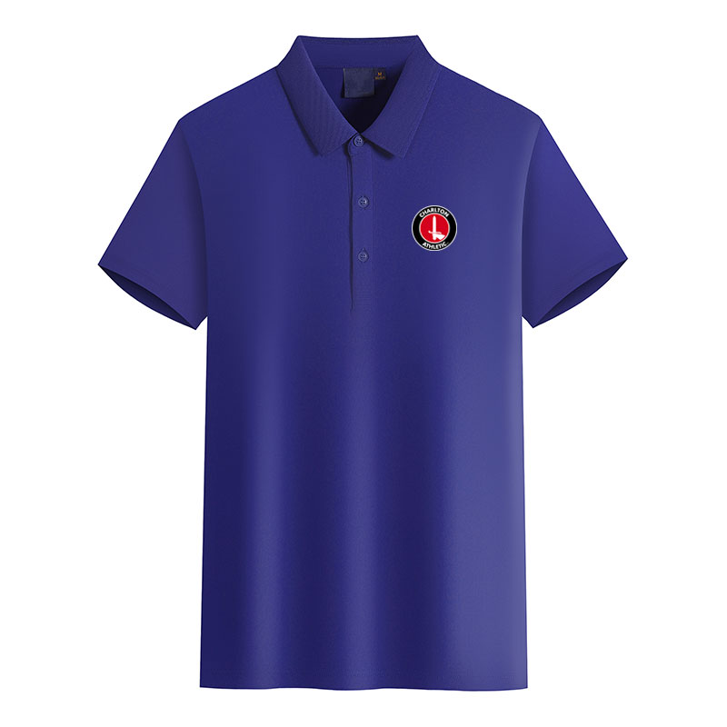 Charlton Athletic F.C Football Club Logo Men's Fashion Golf Polo T-Shirt Men's Short Sleeve polo T shirt, Gray;blue
Charlton Athletic F.C Football Club Logo Men's Fashion Golf Polo T-Shirt Men's Short Sleeve polo T shirt, Gray;blue