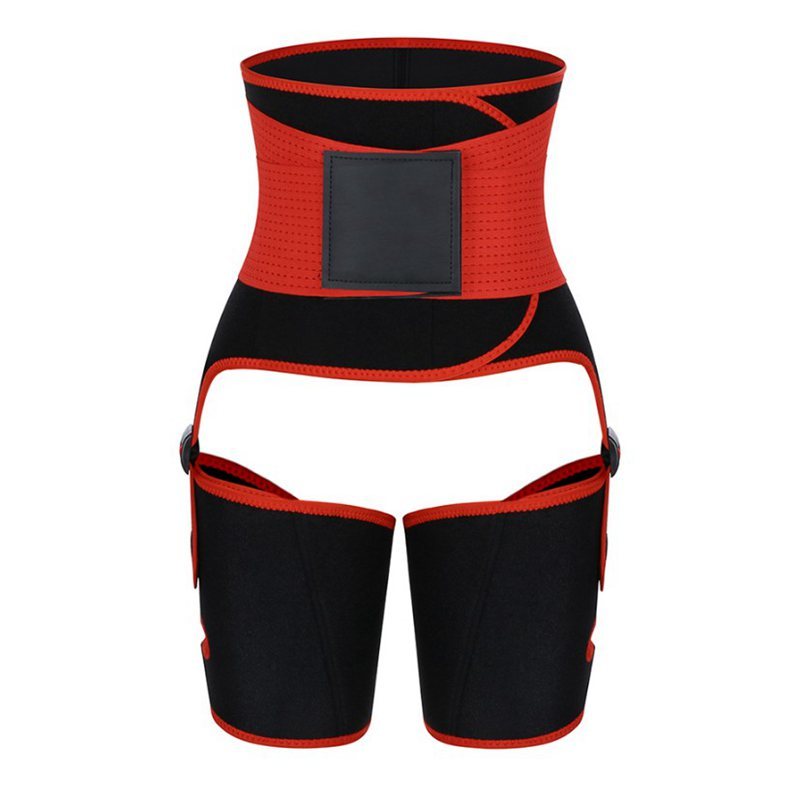 3 in 1 neoprene sweat sauna shaper body slim Belts thigh trimmer leg shapers High waist trainer Shapewear compression waist belt T200526