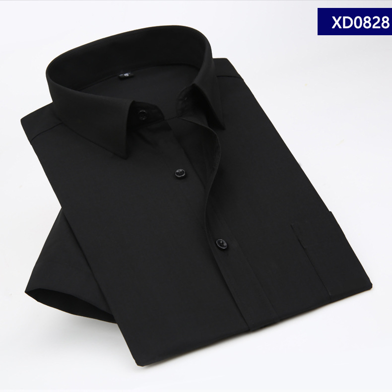 Pure Color Plus Size 5XL 6XL 7XL 8XL Business Casual Easy-care Dress Short Sleeve Shirt Men Soft Comfortable 110kg 120kg 130kg1