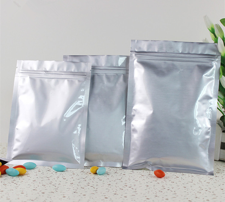 Flat Bottom Thick Aluminum Foil Zipper Packaging Bag Resealable Coffee Powder Snack Chocolate Tea Meat Gifts Zip Lock Storage Pouches Support Logo Pri
