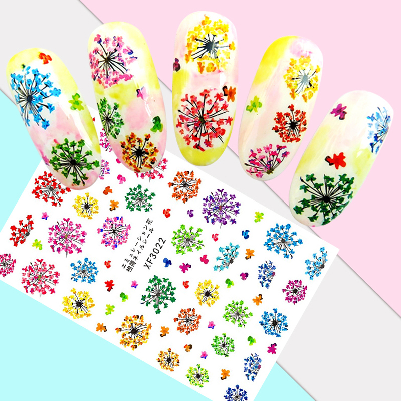 3d Nail Art Decoration Diy Japanese Series Flower Perfume Lipstick Nail Sticker Back Glue Nail Stickers Decal Butterfly Sticker