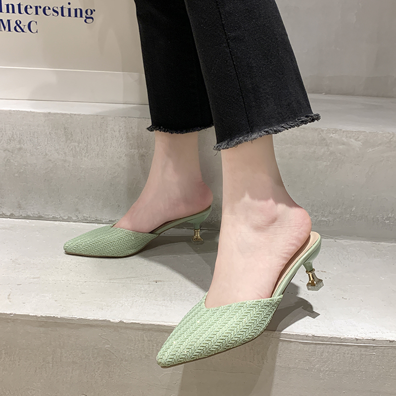 Weave Upper High Heel Mules Shoes Women Closed Toe Slippers Sandals Summer Fashion Stiletto Heel Pointed Toe Sandals Women, Beige
Weave Upper High Heel Mules Shoes Women Closed Toe Slippers Sandals Summer Fashion Stiletto Heel Pointed Toe Sandals Women, Beige