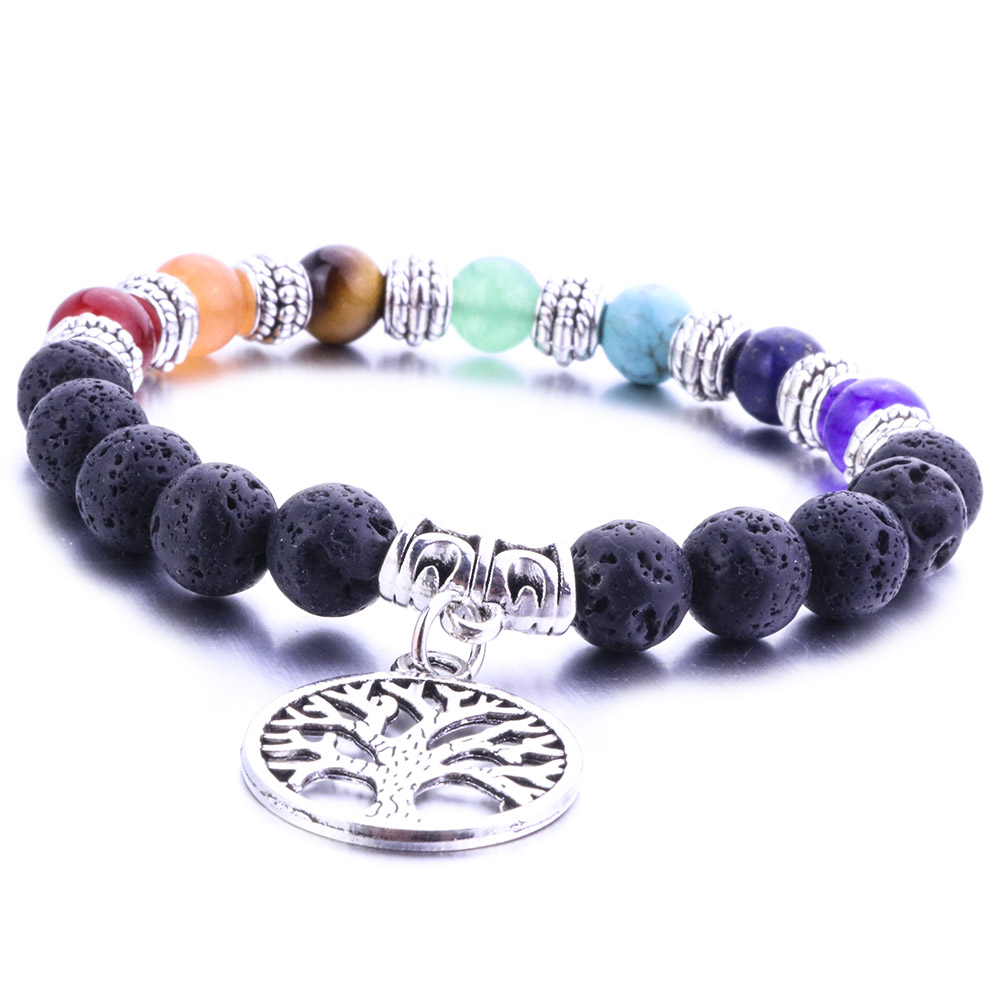 8MM 7 Chakra Lava Stone Beads Tree Of Life Bracelet Diy Aromatherapy Essential Oil Diffuser Bracelet For Women Men Jewelry, Black
8MM 7 Chakra Lava Stone Beads Tree Of Life Bracelet Diy Aromatherapy Essential Oil Diffuser Bracelet For Women Men Jewelry, Black