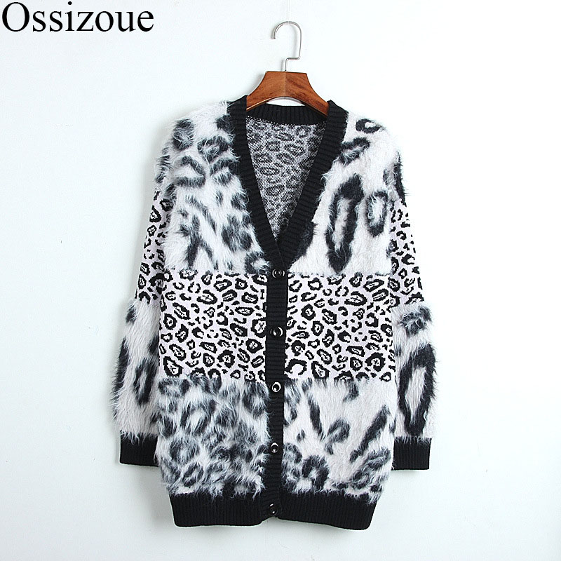 New Women Cardigan 2020 Autumn Winter Patchwork Leopard Korean Sweater V-neck Coats Cardigan Knitted Long Loose Casual Outwear, Red
New Women Cardigan 2020 Autumn Winter Patchwork Leopard Korean Sweater V-neck Coats Cardigan Knitted Long Loose Casual Outwear, Red