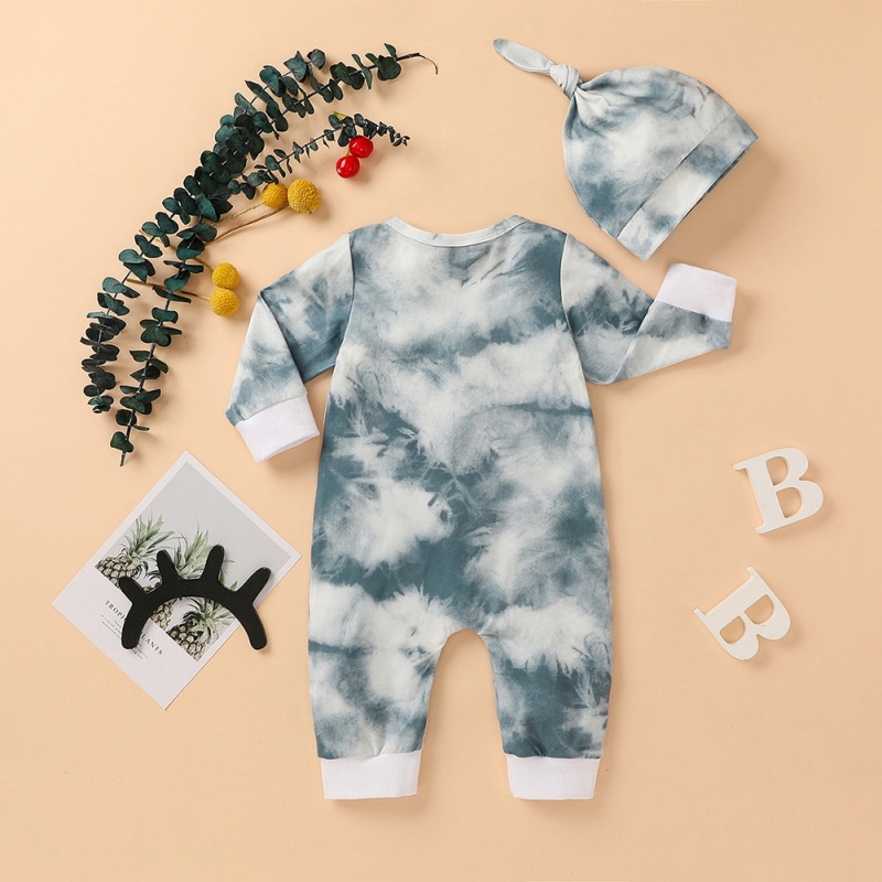 2Pcs Infant Tie Dye Printed Long Sleeve Romper Baby Boy Girl Long Sleeve Romper + Hat Set
2Pcs Infant Tie Dye Printed Long Sleeve Romper Baby Boy Girl Long Sleeve Romper + Hat Set