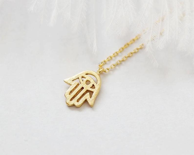 10 Pezzi Della Linea Khamsa Chamsa Hamsa Collana Buddha Dio Palma Della Mano Ci…