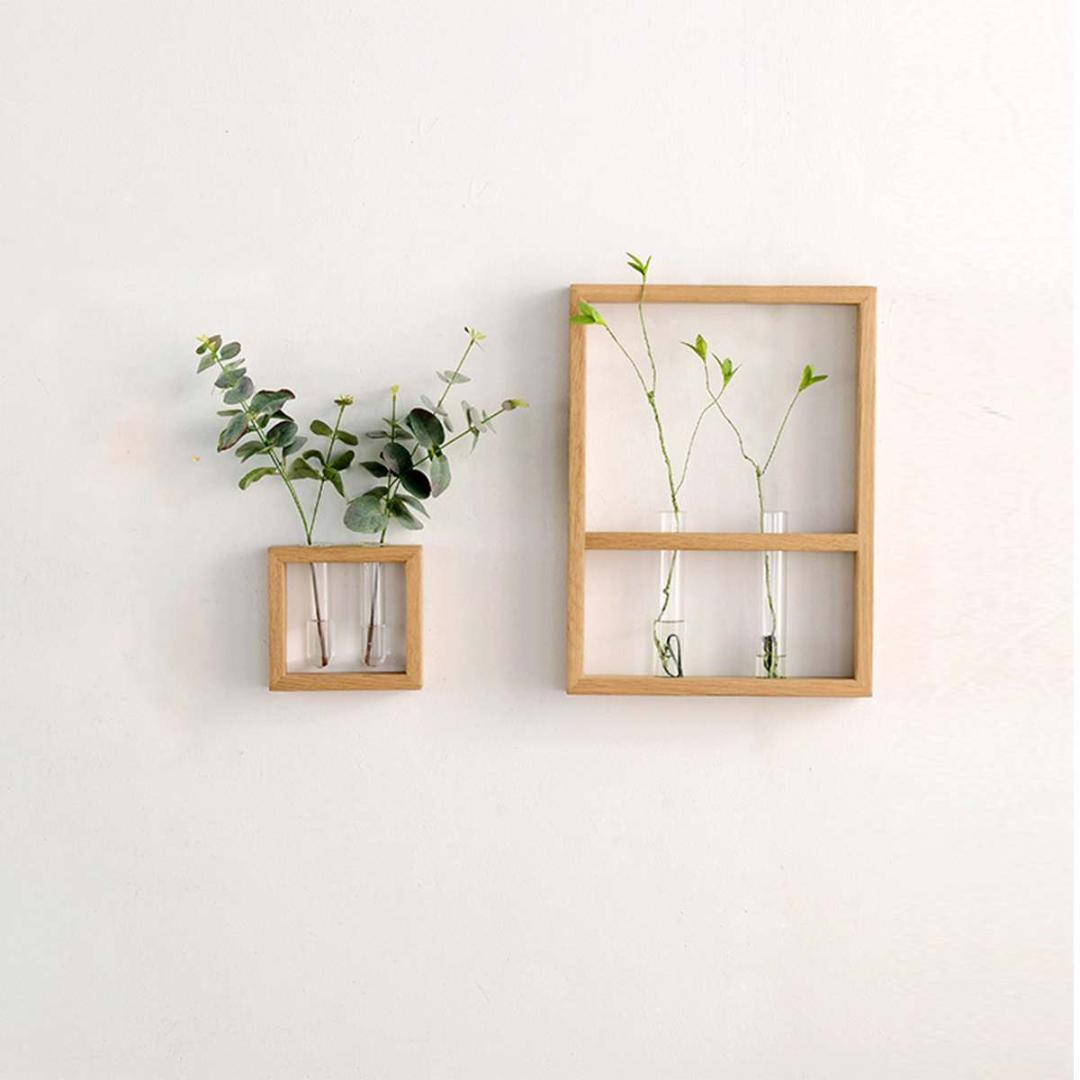 Nordic Style Crafts Solid Wall Hanging Clear Glass Tube Rack Wooden Flower Vase Hydroponic Plant Pot for Home Decoration
Nordic Style Crafts Solid Wall Hanging Clear Glass Tube Rack Wooden Flower Vase Hydroponic Plant Pot for Home Decoration