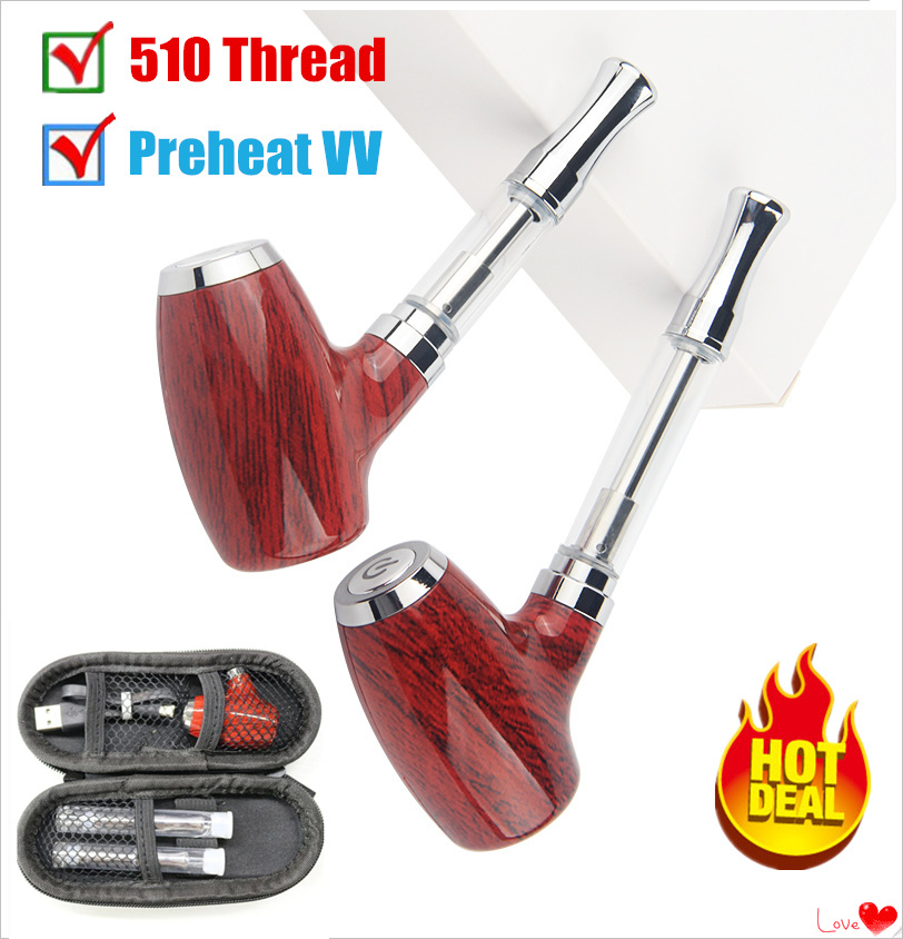 New Wooden Style Design E Pipe Vape E Cigarettes Zipper Kit Preheat Variable Voltage 510 Thread Mod Vapor & 2Pcs Thick Oil Ceramic Cartridge
New Wooden Style Design E Pipe Vape E Cigarettes Zipper Kit Preheat Variable Voltage 510 Thread Mod Vapor & 2Pcs Thick Oil Ceramic Cartridge