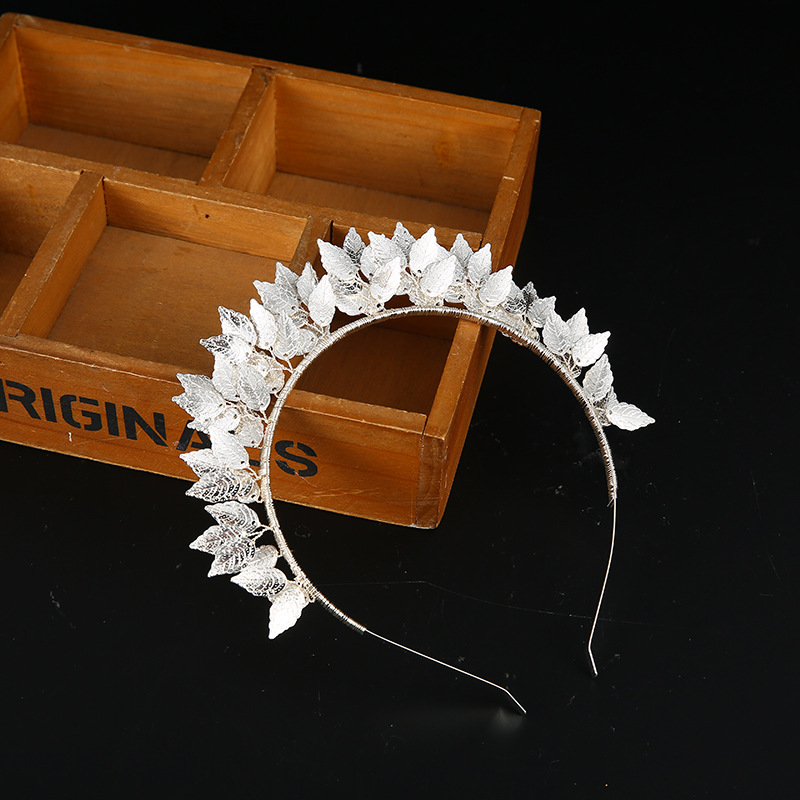 hot sale gold silver wedding bridal leaf tiara head pieces crystal bridal headbands hair accessories bride dresses
