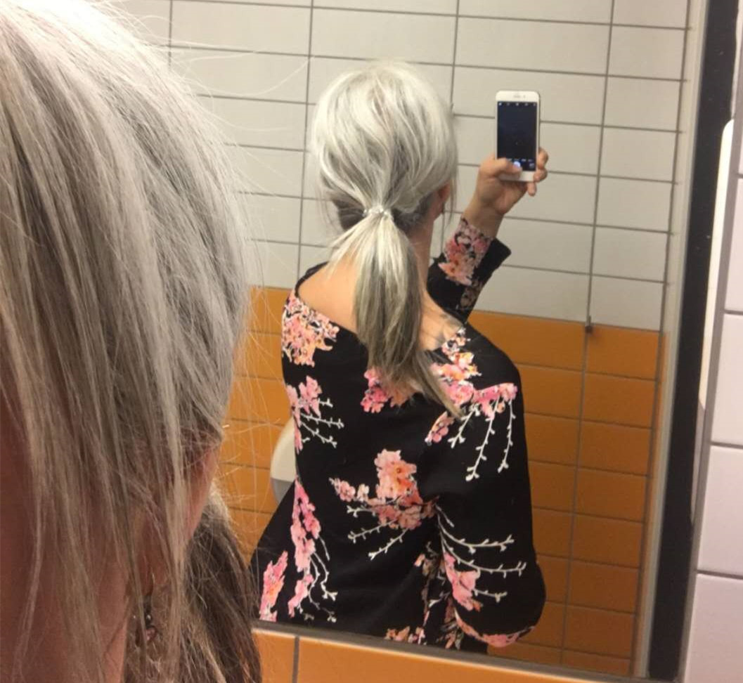 Salt and pepper silver grey human hair ponytail women hair extension wraps around natural straight grey hair puff low pony tail gray piece