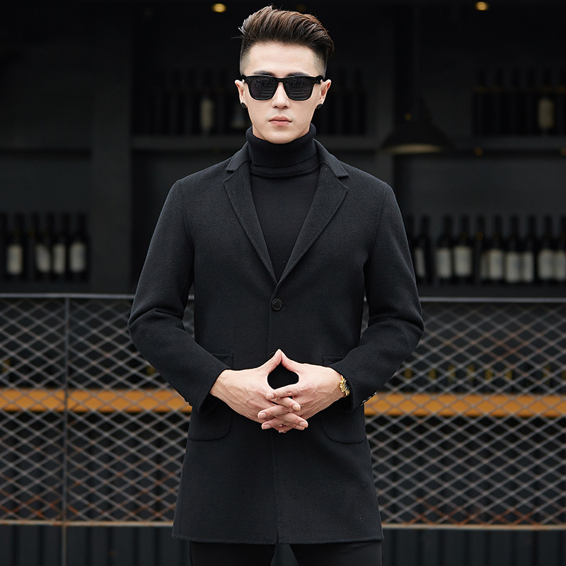 Luxury Wool Blend Coat Men Casual Single Breasted Suit Collar Jacket Autumn Winter Business Solid Color Long Casaco Masculino, Black
Luxury Wool Blend Coat Men Casual Single Breasted Suit Collar Jacket Autumn Winter Business Solid Color Long Casaco Masculino, Black