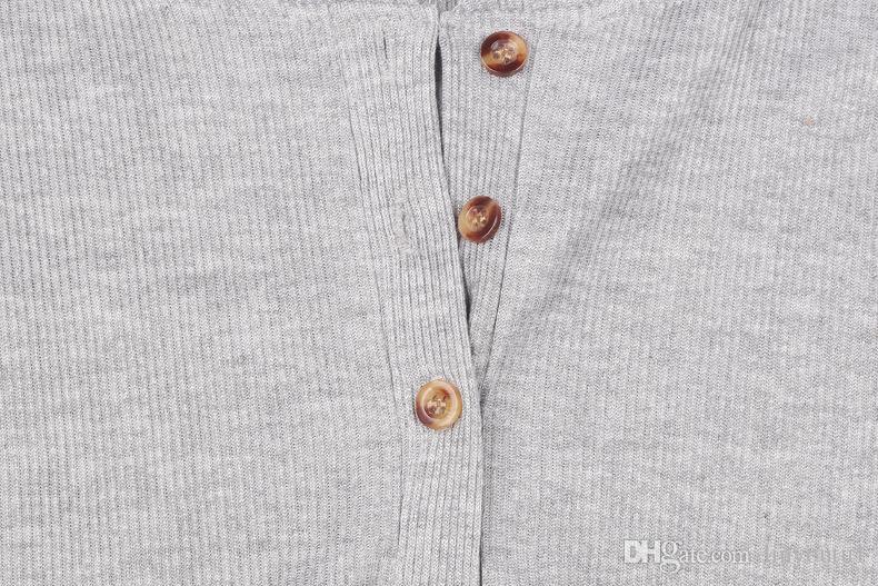 2020 Women T Shirts Womens V Neck Henley Shirts Long Sleeve Solid Button Down Basic Ladies Tees Casual Slim Women Tops T-Shirts