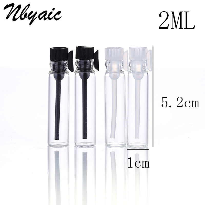 plastic rod glass small sample empty bottle essential oil test tube bottle perfume dropper mini empty bottles 150Pcs 1ml 2ml