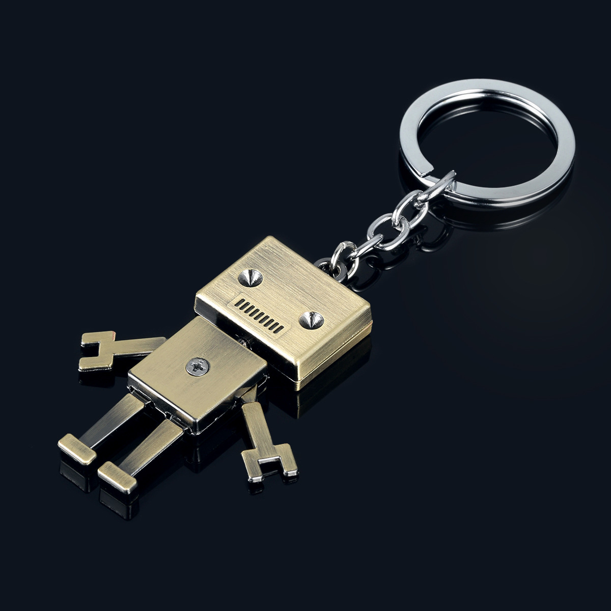 Men Children Accessory Cute Alloy Robot Keychain Creative Jewelry Keyrings Car Key Chains kids Adults Chaveiro Birthday Present