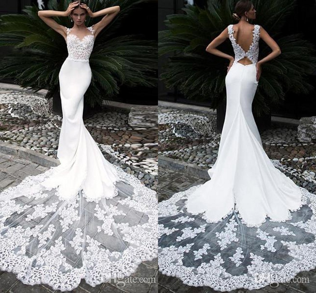 Sexy Beach Vintage Mermaid Dresses Sweetheart Lace Applique Court Train Satin Wedding Dress Bridal Gowns Vestidos De Novia Custom