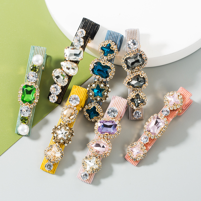 1PC New Exquisite Cloth Art Glass Rhinestone Girls Hair Clips Women's Hair Accessories Grips Hairpin Barrettes HeadWear
1PC New Exquisite Cloth Art Glass Rhinestone Girls Hair Clips Women's Hair Accessories Grips Hairpin Barrettes HeadWear