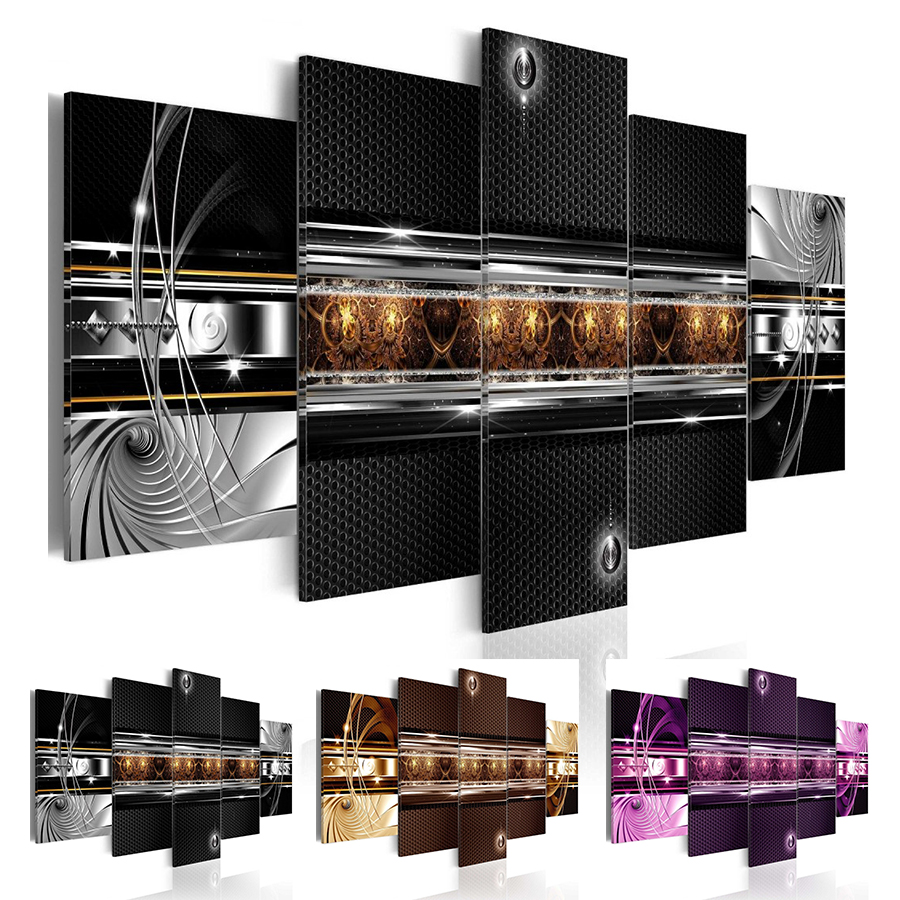 ( No Frame ) Bling Abstract Honeycomb Texture Canvas Print Modern Art Painting Fashion Design for Home Decoration, Choose Color & Size