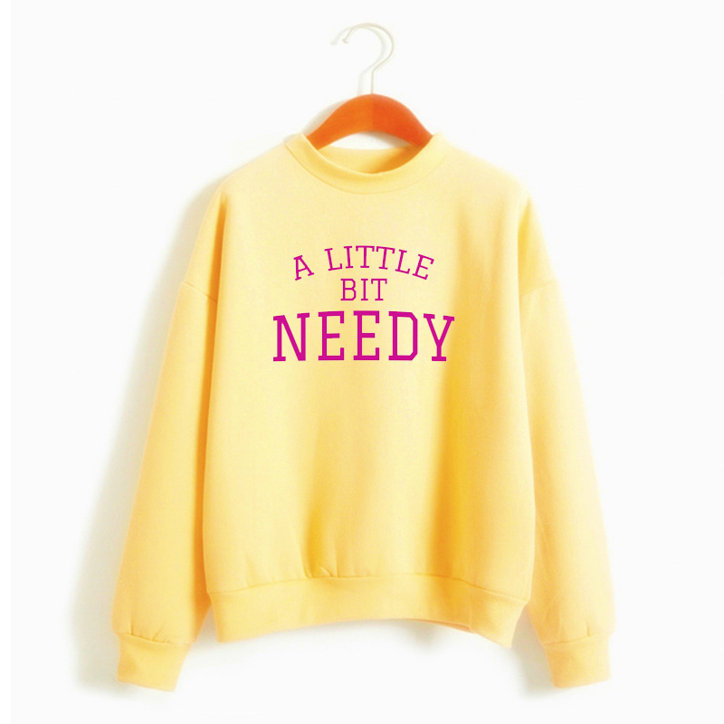 Hoodies A Little Bit Needy Sweatshirt Thank U Next Crewneck Sweatshirts Lyrics Women Tops