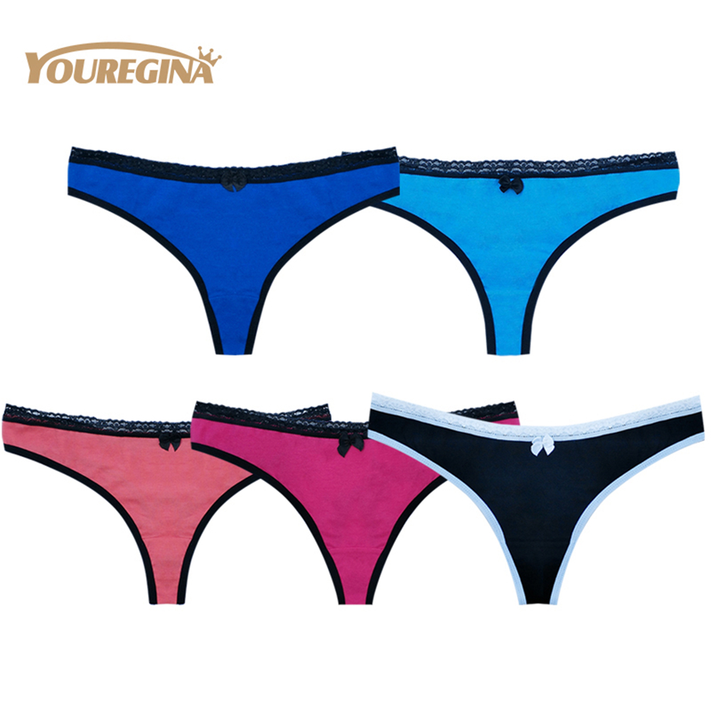 YOUREGINA Sexy Women's Thongs G-strings Woman Underwear Cotton Cute Ladies Panties T-back Intimates Lingerie for Women 5 pcs/lot, Blue
YOUREGINA Sexy Women's Thongs G-strings Woman Underwear Cotton Cute Ladies Panties T-back Intimates Lingerie for Women 5 pcs/lot, Blue