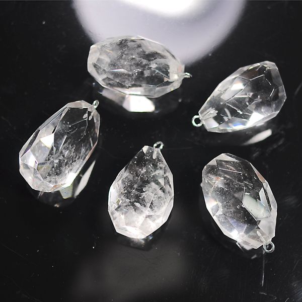 Gemstone Pendant Polygon Men and Women Personality Trend Simple Neck Jewelry Handmade