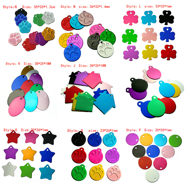 More 100 Styles Dog Tag Metal Blank Military Pet Dog Cat ID Card Tags Aluminum Alloy Army Dog Tags No Chain Mixed colors 100pcs/lot LD200110
More 100 Styles Dog Tag Metal Blank Military Pet Dog Cat ID Card Tags Aluminum Alloy Army Dog Tags No Chain Mixed colors 100pcs/lot LD200110