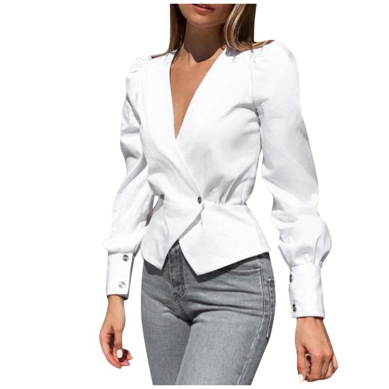 vintage plus size blouse women' Pure Color Long Sleeves Sexy V Collar Show Thin Shirt Tops Blouses blusa feminina ropa mujer, White
vintage plus size blouse women' Pure Color Long Sleeves Sexy V Collar Show Thin Shirt Tops Blouses blusa feminina ropa mujer, White