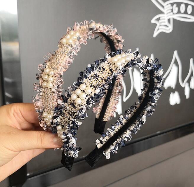 Hair hoop hair bundle pearl ladies 2020 new headband pressure hair hoop WY222