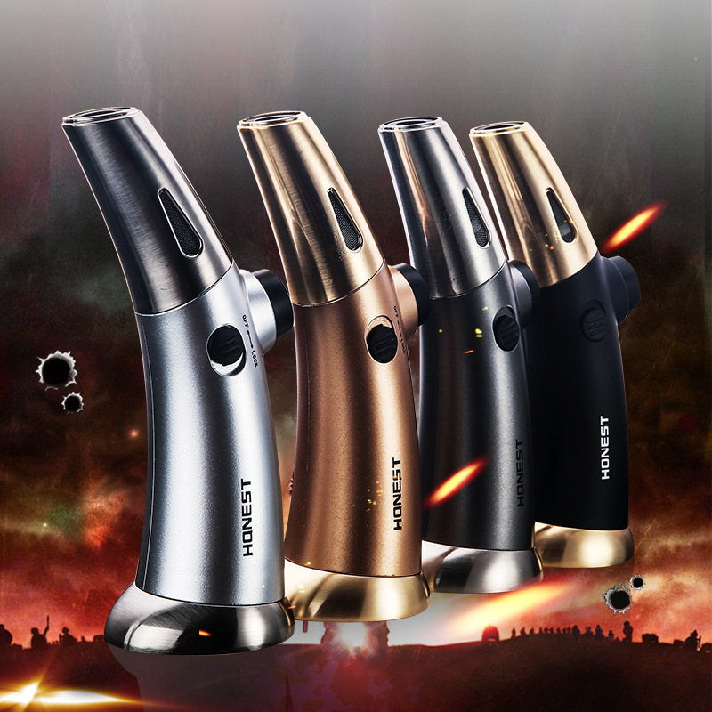 Honest Table Blow Torch Lighter Refillable Windproof Straight Flame Jet Gun Lighters with Fire Lock Free Your Hands for Outdoor Cooking BBQ
Honest Table Blow Torch Lighter Refillable Windproof Straight Flame Jet Gun Lighters with Fire Lock Free Your Hands for Outdoor Cooking BBQ